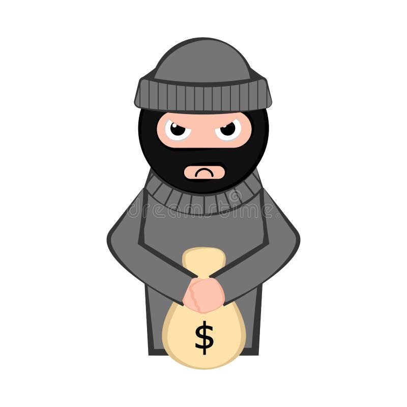 Сердитый мультфильм похитителя бесплатная иллюстрация