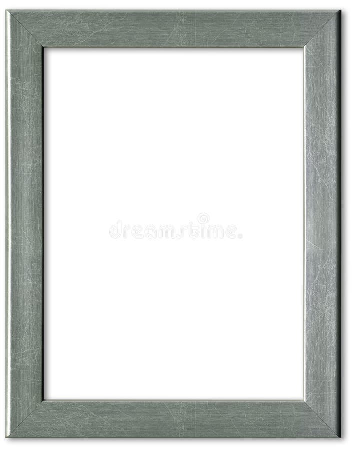 Silver picture frame border design. Silver picture frame border design