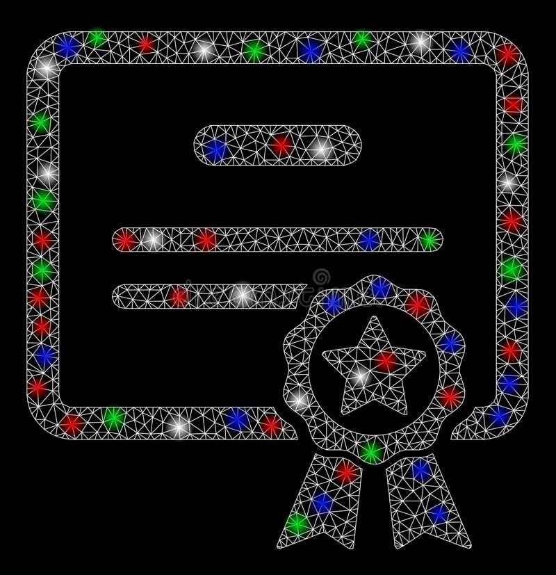 Сертификация Bright Mesh 2D с лучшими точками бесплатная иллюстрация