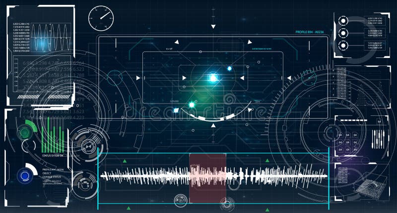 сетка иллюстрации 8 дополнительная градиентов формы eps отсутствие вектора экрана радиолокатора реалистического Футуристический п иллюстрация вектора