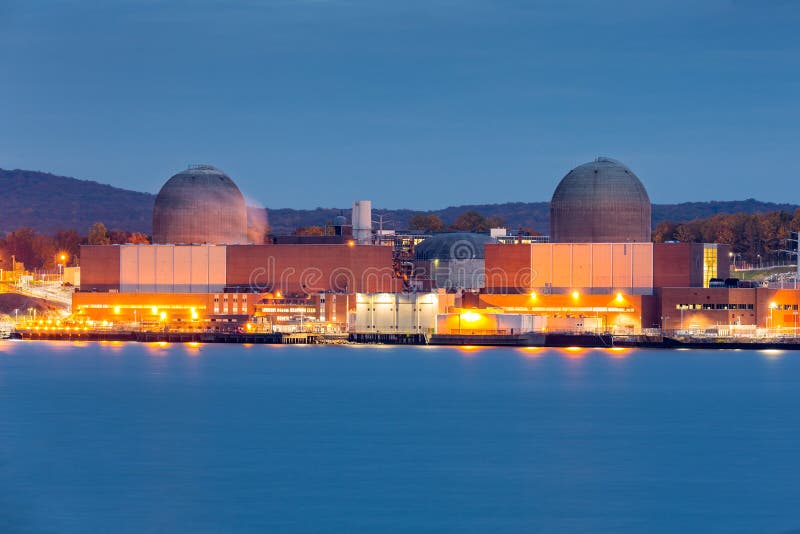 Nuclear power plant on the Hudson River, north of New york City. Nuclear power plant on the Hudson River, north of New york City