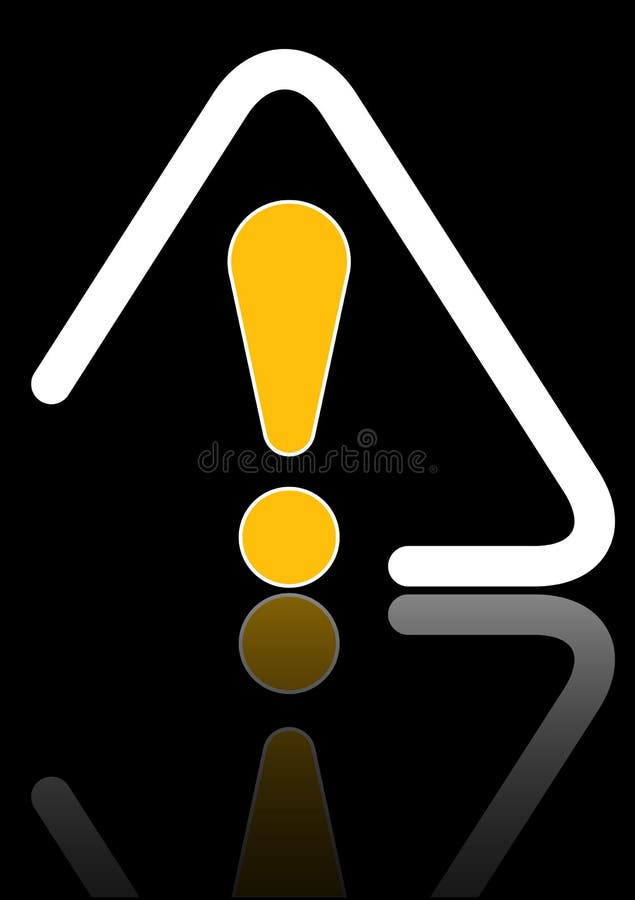 Exclamation caution signal in yellow color eps. Exclamation caution signal in yellow color eps