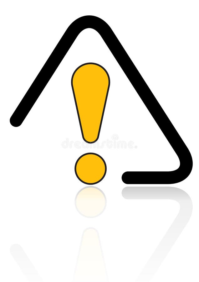 Exclamation caution signal in yellow color eps. Exclamation caution signal in yellow color eps