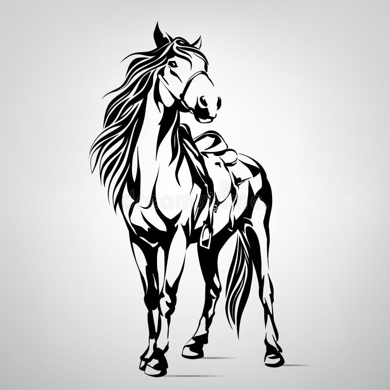 Silhouette of a horse. vector illustration. Silhouette of a horse. vector illustration