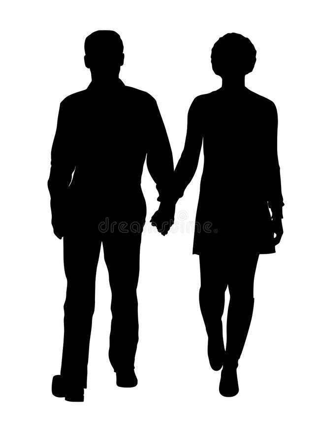 силуэт пар иллюстрация штока