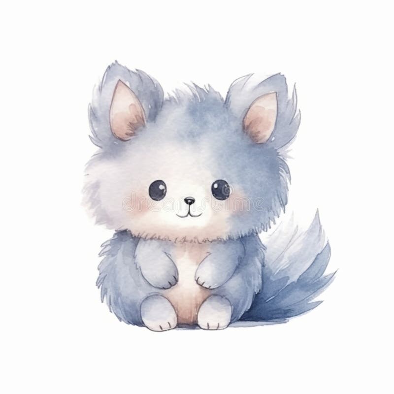 симпатичный персонаж мультфильмов о животных на Гавайях, изолированный на белом фоне, созданный с помощью генеративного помощника бесплатная иллюстрация