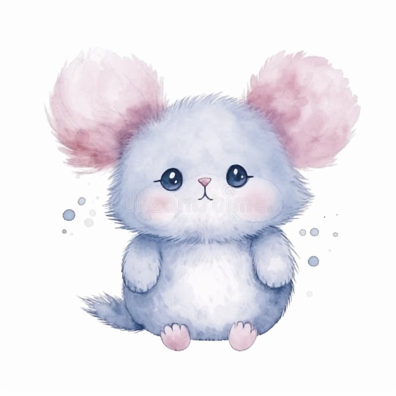 симпатичный персонаж мультфильмов о животных на Гавайях, изолированный на белом фоне, созданный с помощью генеративного помощника иллюстрация штока