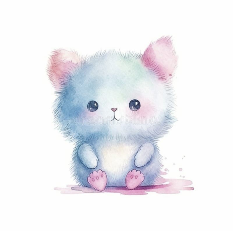 симпатичный персонаж мультфильмов о животных на Гавайях, изолированный на белом фоне, созданный с помощью генеративного помощника иллюстрация вектора