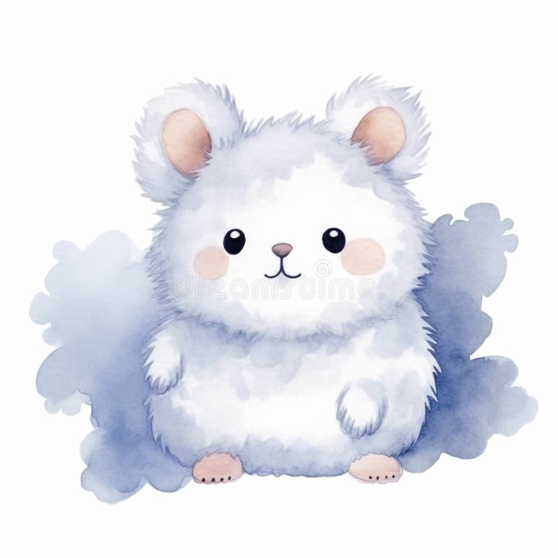 симпатичный персонаж мультфильмов о животных на Гавайях, изолированный на белом фоне, созданный с помощью генеративного помощника иллюстрация штока