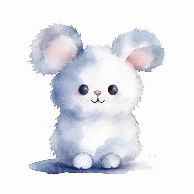 симпатичный персонаж мультфильмов о животных на Гавайях, изолированный на белом фоне, созданный с помощью генеративного помощника бесплатная иллюстрация