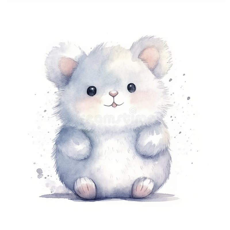 симпатичный персонаж мультфильмов о животных на Гавайях, изолированный на белом фоне, созданный с помощью генеративного помощника иллюстрация штока