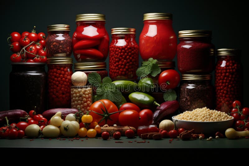 симфония вкусов : геометрическая жизнь сезонных овощей и специй иллюстрация вектора