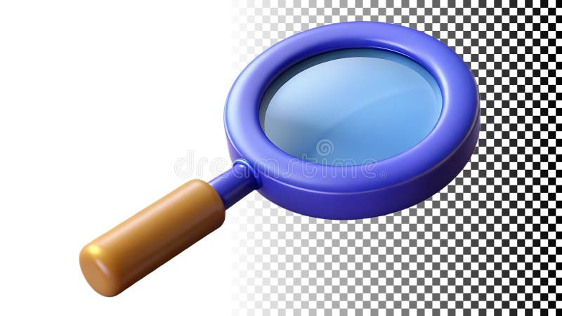 Синяя лупа поиск и исследование инструмент для открытия png прозрачное изображение бесплатная иллюстрация