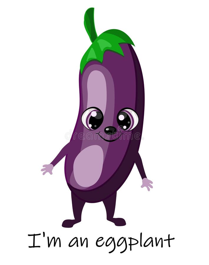 Shiny violet or purple eggplant vegetable cartoon character with happy smiling face showing thumb , for agriculture or vegetarian cooking design. Shiny violet or purple eggplant vegetable cartoon character with happy smiling face showing thumb , for agriculture or vegetarian cooking design