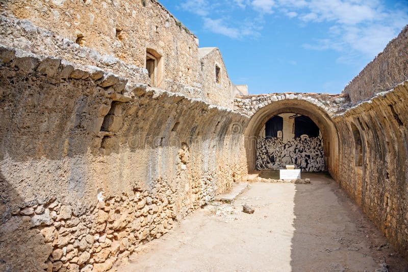 Remains of the gunpowder storage room of Arkadi Monastery, Crete, Greece. Remains of the gunpowder storage room of Arkadi Monastery, Crete, Greece.