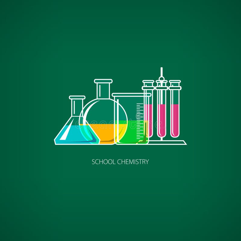 Склянки и Beakers, оборудование химической лаборатории иллюстрация штока Склянки и Beakers, оборудование химической лаборатории иллюстрация штока