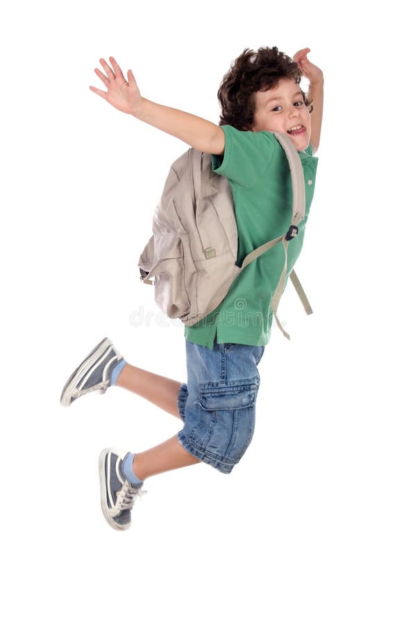 скакать ребенка backpack счастливый скакать ребенка backpack счастливый