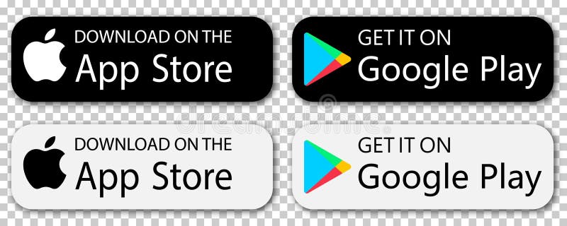 скачать в магазине приложений и получить его на кнопках приложения google play иллюстрация вектора