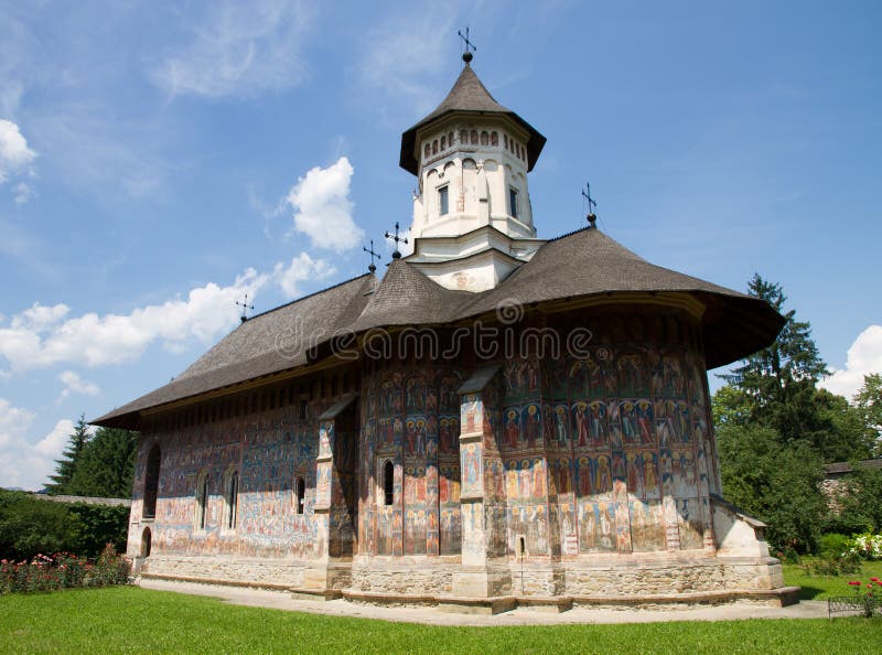 With their exterior walls entirely covered in 15th- and 16th- century fresco paintings, directly inspired by Byzantine art, these churches in northern Moldavia are unique in Europe. With their exterior walls entirely covered in 15th- and 16th- century fresco paintings, directly inspired by Byzantine art, these churches in northern Moldavia are unique in Europe.