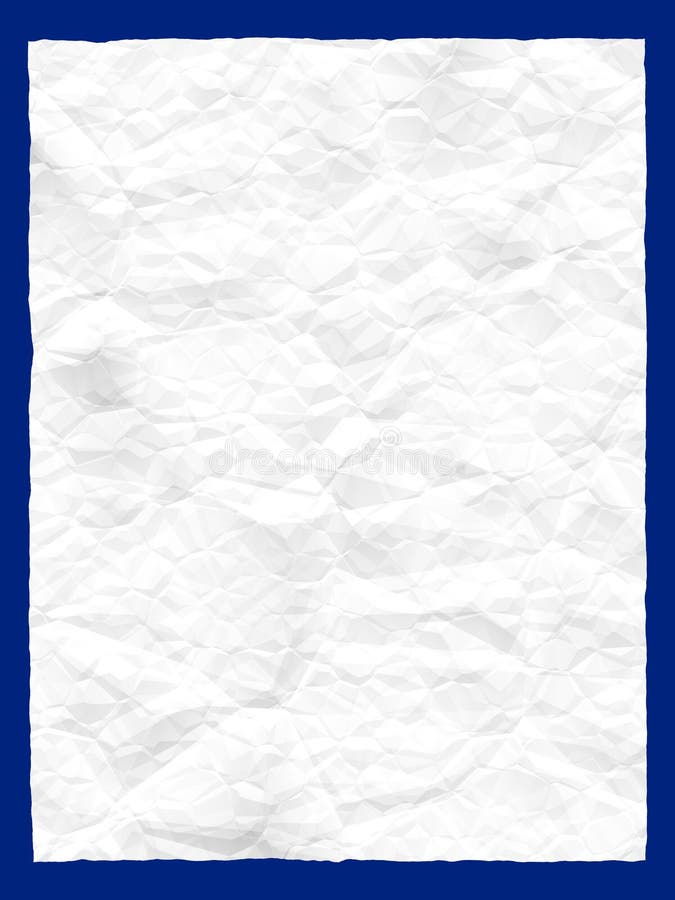 Blank white crumple paper isolated. Blank white crumple paper isolated