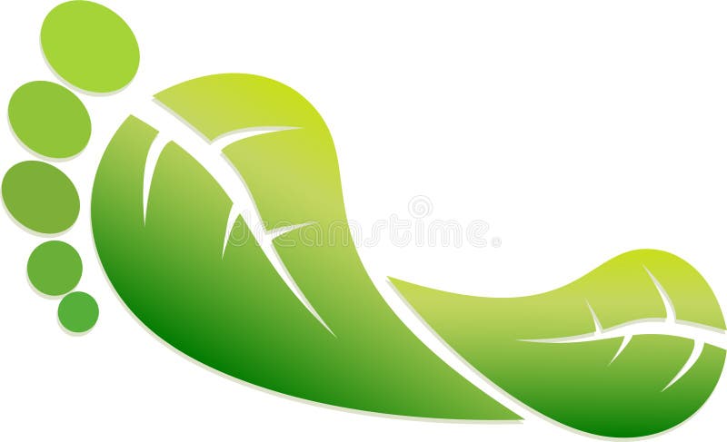 след ноги eco иллюстрация вектора след ноги eco иллюстрация вектора