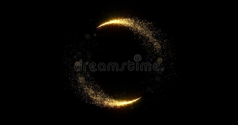 Следы круга glitter золота, яркий свет, чистка сверкают кольцо на черном фоне Зарево праздника рождества и Нового Года волшебное Следы круга glitter золота, яркий свет, чистка сверкают кольцо на черном фоне Зарево праздника рождества и Нового Года волшебное