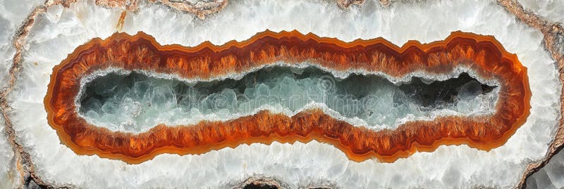 Слои И Меди Агат С Зеленым И Серым Друзь Geode Texture Природный Каменный Фон иллюстрация вектора