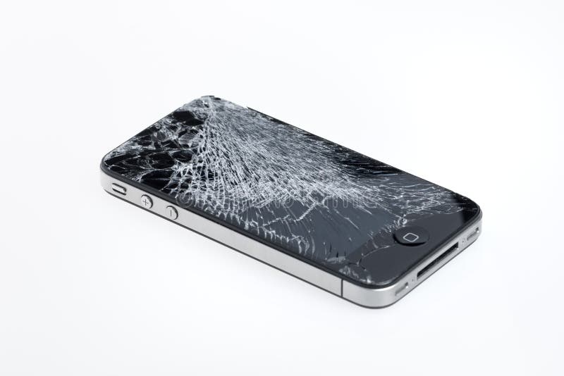 Сломленное iPhone 4 Яблока стоковые изображения Сломленное iPhone 4 Яблока стоковые изображения
