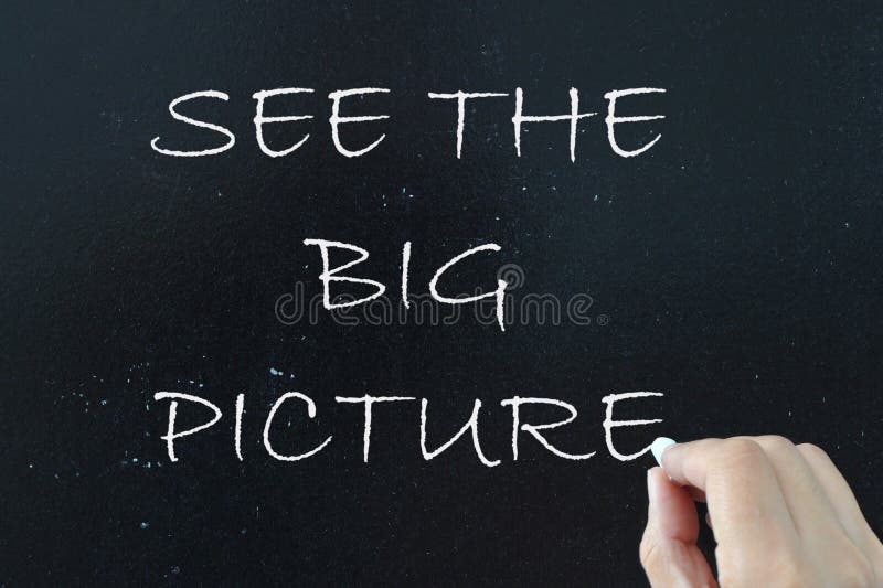 See the big picture written on a blackboard. See the big picture written on a blackboard