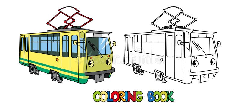 Раскраска Трамвай эмодзи