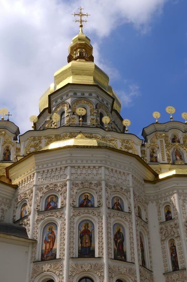 Cathedral of the Dormition in Kiev Pechersk Lavra - monastery in Kiev, Ukraine. Cathedral of the Dormition in Kiev Pechersk Lavra - monastery in Kiev, Ukraine