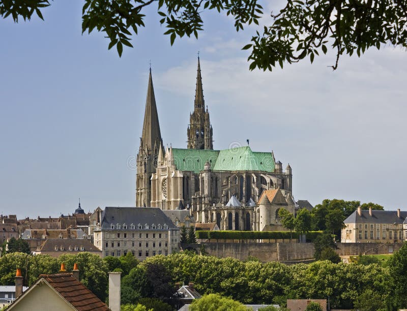 Panorama of Chartres Cathedral, France. Panorama of Chartres Cathedral, France