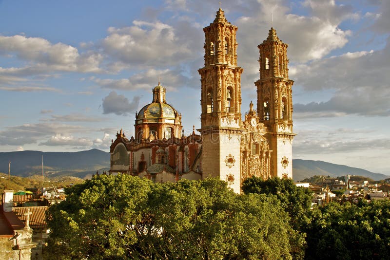 View of Santa Prisca church. Taxco, Guerrero, Mexico. View of Santa Prisca church. Taxco, Guerrero, Mexico