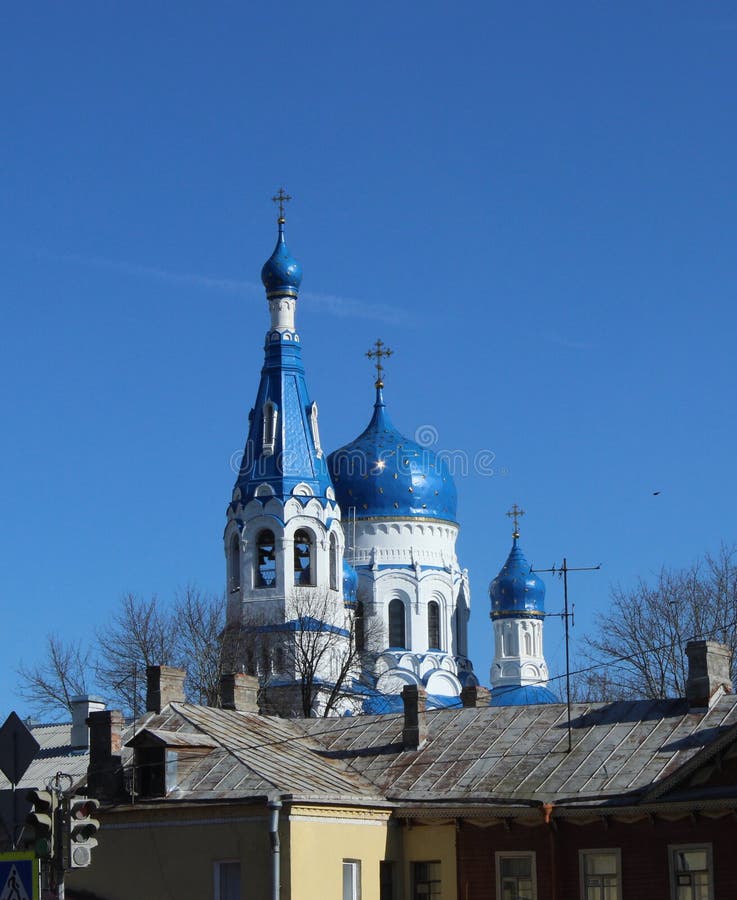 Собор святой девственницы в городе Gatchina, Ленинграда стоковое изображение Собор святой девственницы в городе Gatchina, Ленинграда стоковое изображение