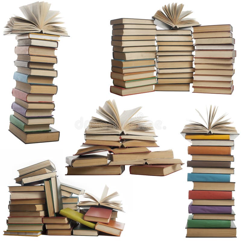 Собрание книг изолированное на белой предпосылке Раскройте, книга hardback иллюстрация штока Собрание книг изолированное на белой предпосылке Раскройте, книга hardback иллюстрация штока