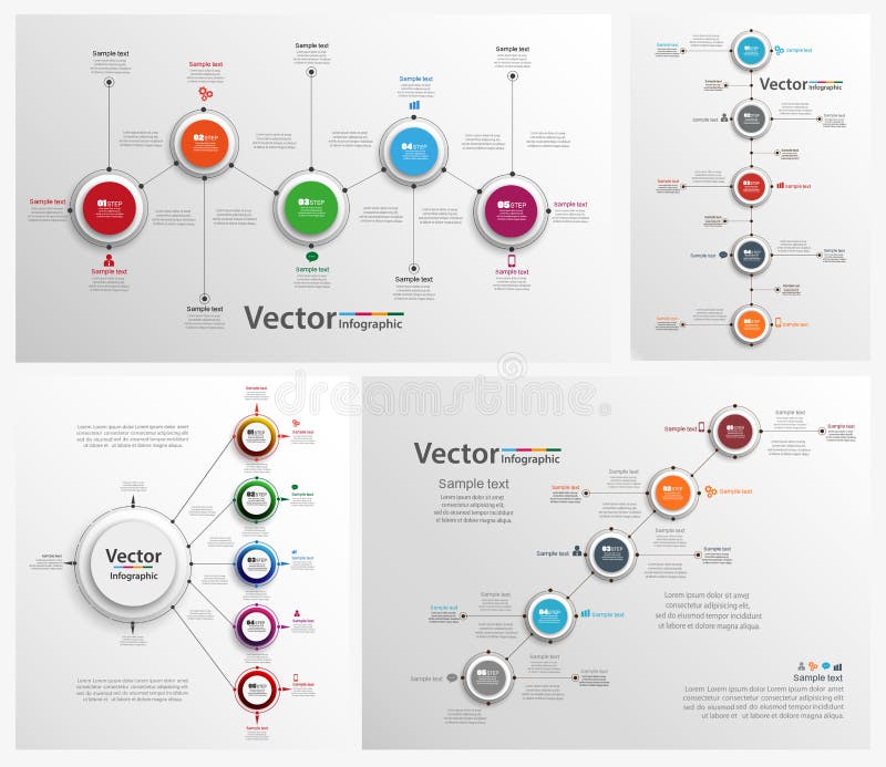 Собрание красочное infographic бесплатная иллюстрация Собрание красочное infographic бесплатная иллюстрация