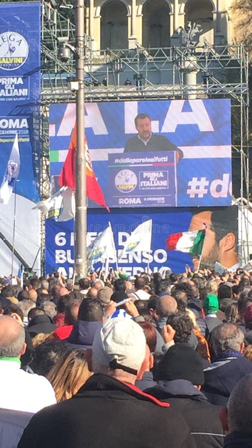 Событие Roma Lega Nord политическое стоковое изображение Событие Roma Lega Nord политическое стоковое изображение