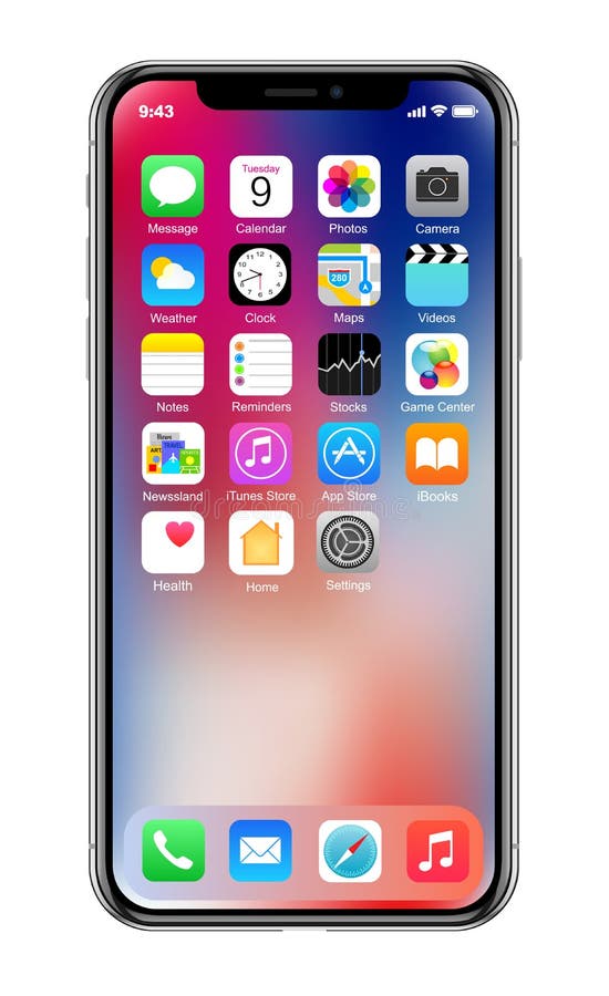 Совершенно новый реалистический smartphone черноты мобильного телефона в iPhone x Яблока Совершенно новый реалистический smartphone черноты мобильного телефона в iPhone x Яблока