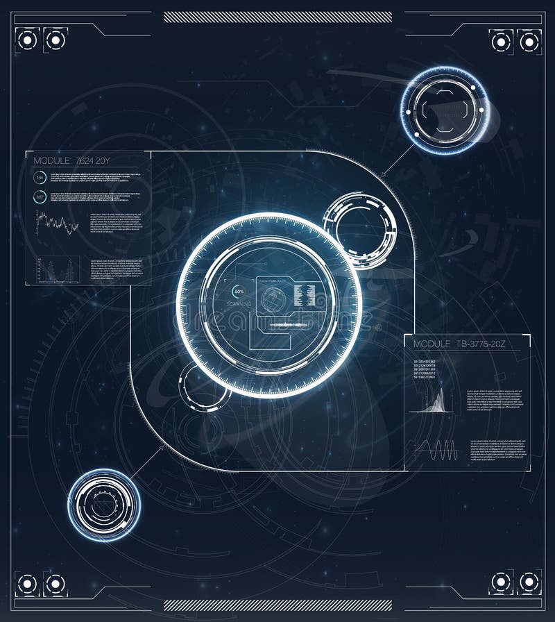 Современная абстрактная иллюстрация с голубой игрой hud на светлой предпосылке Абстрактная футуристическая предпосылка вектора по бесплатная иллюстрация Современная абстрактная иллюстрация с голубой игрой hud на светлой предпосылке Абстрактная футуристическая предпосылка вектора по бесплатная иллюстрация