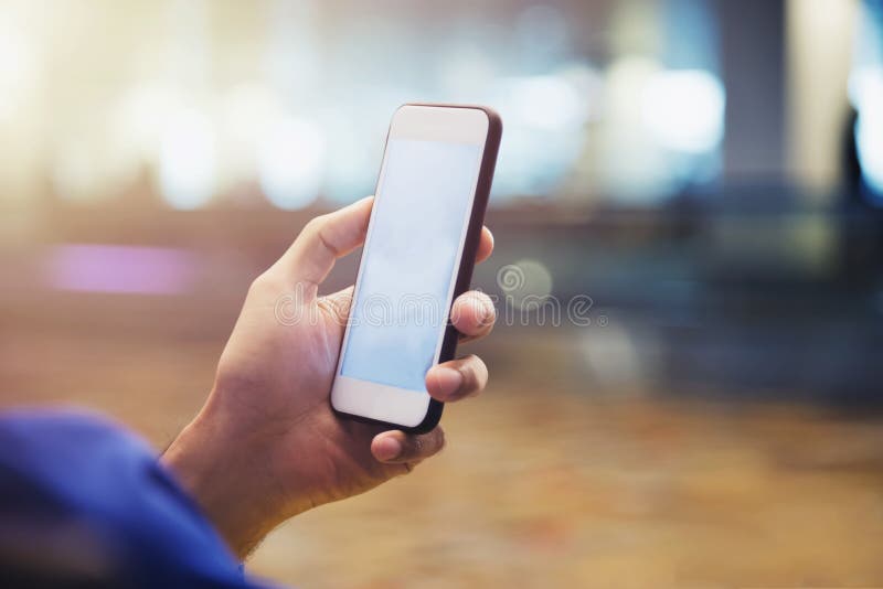 Современная концепция технологии соединения Бизнесмен используя smartpho стоковое фото