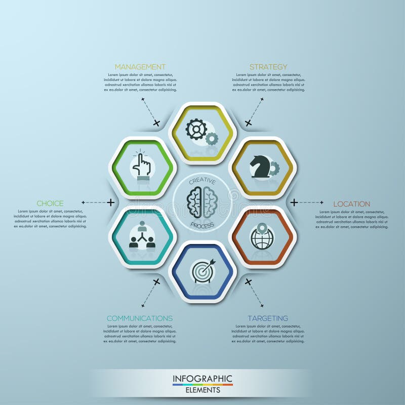 Современный шаблон вариантов infographics с 7 бумажными полигонами бесплатная иллюстрация Современный шаблон вариантов infographics с 7 бумажными полигонами бесплатная иллюстрация