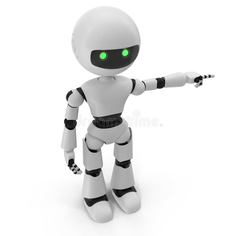 Современным иллюстрация 3D изолированная роботом на белой предпосылке иллюстрация вектора Современным иллюстрация 3D изолированная роботом на белой предпосылке иллюстрация вектора