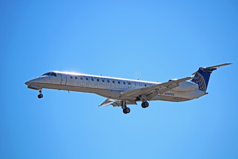 A United Express Embraer ERJ-145LR seen on final approach to Toronto Pearson International Airport YYZ. This Embraer 145 is operated for United by ExpressJet Airlines. A United Express Embraer ERJ-145LR seen on final approach to Toronto Pearson International Airport YYZ. This Embraer 145 is operated for United by ExpressJet Airlines.