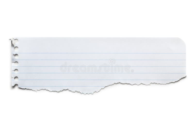 Torn lined paper banner, isolated on white. Torn lined paper banner, isolated on white.