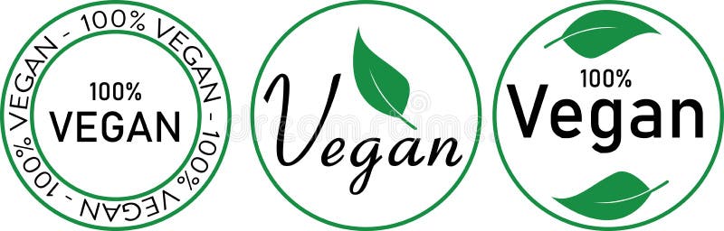 Сортированные логотипы Vegan иллюстрация вектора Сортированные логотипы Vegan иллюстрация вектора