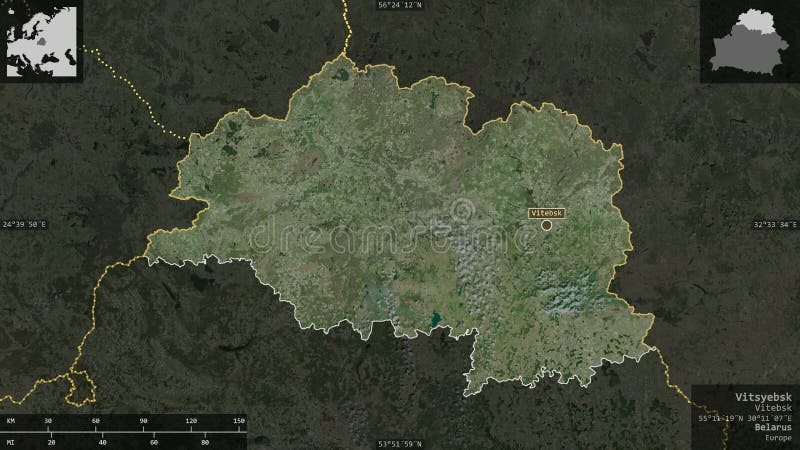 Состав vitsyebsk Беларуси. Спутник иллюстрация вектора