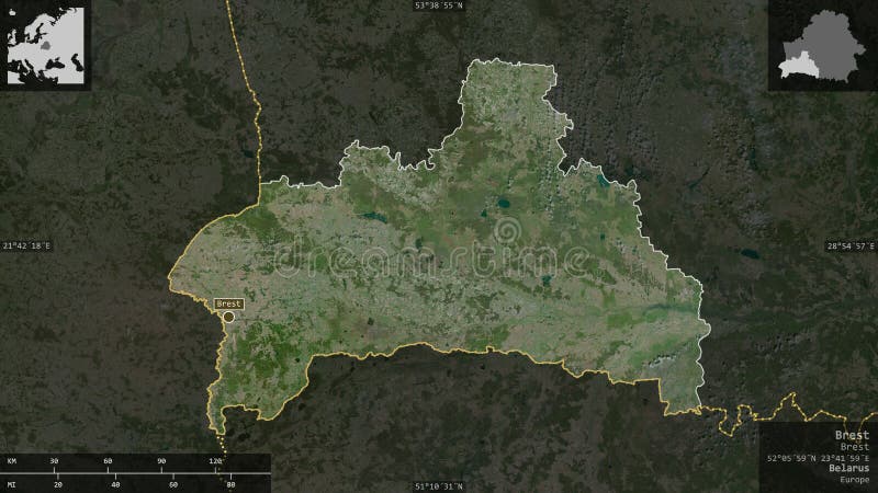 Состав Бреста Беларуси. Спутник бесплатная иллюстрация
