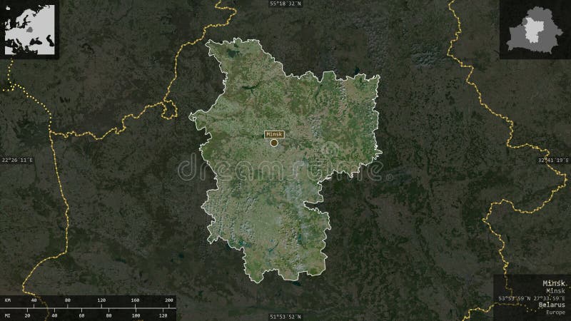 Состав Минского Беларуси. Спутник иллюстрация штока