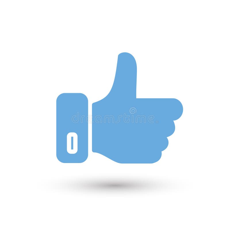Social media thumb up color icon on white background. Social media thumb up color icon on white background