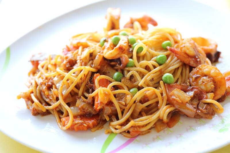 Спагетти с шримсом